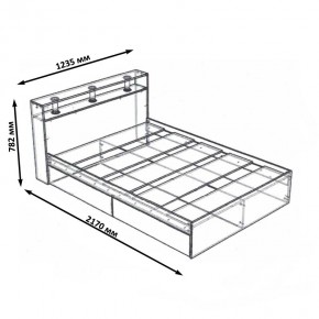 Камелия Кровать 1200, цвет дуб сонома, ШхГхВ 123,5х217х78,2 см., сп.м. 1200х2000 мм., без матраса, основание есть в Новоуральске - novouralsk.ok-mebel.com | фото 5