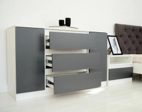 Комод 1200 Парус (Белый/Графит) в Новоуральске - novouralsk.ok-mebel.com | фото 4