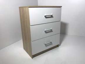 Комод 3 ящика (дуб сонома/белый) в Новоуральске - novouralsk.ok-mebel.com | фото