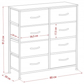 Комод Leset Линкс 8 ящ. (к/з), Каркас Белый, ящики Белые в Новоуральске - novouralsk.ok-mebel.com | фото 8