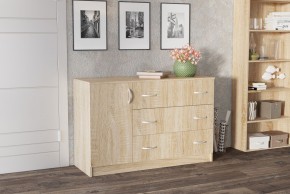 Комод Лофт (3 ящика/1 дверца) Дуб сонома в Новоуральске - novouralsk.ok-mebel.com | фото