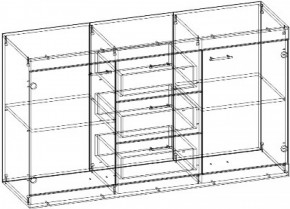 СОНАТА КС-1500 Комод (Дуб сонома/Белый глянец) в Новоуральске - novouralsk.ok-mebel.com | фото 2