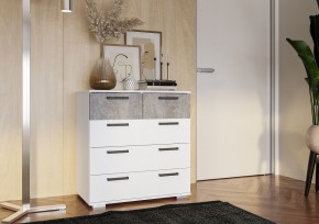 Комод Стандарт-5 NEW (белый/цемент светлый) в Новоуральске - novouralsk.ok-mebel.com | фото 3