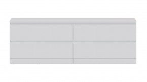 Комод Варма 4Д низкий с четырьмя выдвижными ящиками, цвет белый в Новоуральске - novouralsk.ok-mebel.com | фото 2
