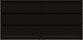 Комод Варма 6Д большой с шестью выдвижными ящиками, цвет ясень черный в Новоуральске - novouralsk.ok-mebel.com | фото 2