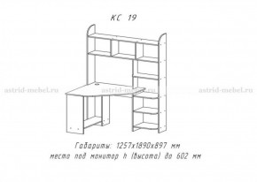 Компьютерный стол №19 (Анкор темный) в Новоуральске - novouralsk.ok-mebel.com | фото 3