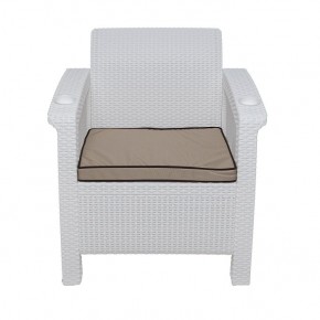 Комплект кресел Yalta Double Seat (Ялта) белый в Новоуральске - novouralsk.ok-mebel.com | фото 2