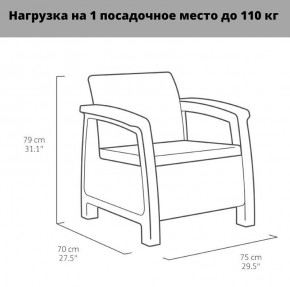 Комплект мебели Корфу Рест (Corfu Rest - without table) графит в Новоуральске - novouralsk.ok-mebel.com | фото 3