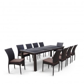 Комплект плетеной мебели T438/Y380A-W53 Brown (10+1) в Новоуральске - novouralsk.ok-mebel.com | фото 3