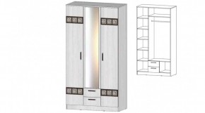 КОСТА-РИКА Шкаф 3-х створчатый (анкор светлый) в Новоуральске - novouralsk.ok-mebel.com | фото