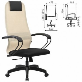 Кресло BRABIX PREMIUM "Ultimate EX-800" пластик, плотная двойная сетка Х2, черное/бежевое, 532916 в Новоуральске - novouralsk.ok-mebel.com | фото