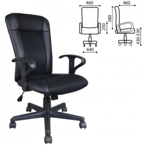 Кресло BRABIX "Optima MG-370" (экокожа/ткань, черное) 531580 в Новоуральске - novouralsk.ok-mebel.com | фото 2