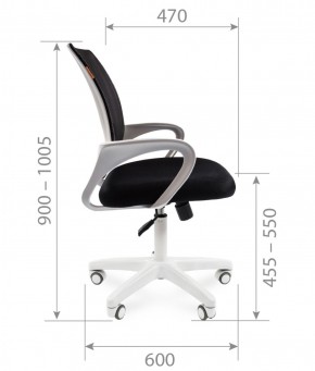 Кресло для оператора CHAIRMAN 696 white (ткань TW-19/сетка TW-69) в Новоуральске - novouralsk.ok-mebel.com | фото 4