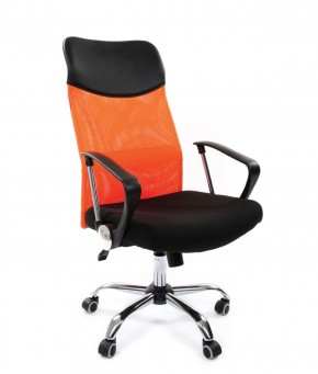 Кресло для руководителя CHAIRMAN 610 N (15-21 черный/сетка оранжевый) в Новоуральске - novouralsk.ok-mebel.com | фото