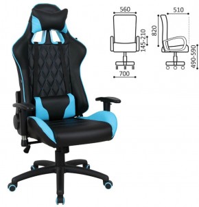 Кресло компьютерное BRABIX "GT Master GM-110" (черное/голубое) 531928 в Новоуральске - novouralsk.ok-mebel.com | фото 2