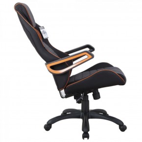 Кресло компьютерное BRABIX Techno Pro GM-003 (ткань черное/серое, вставки оранжевые) 531813 в Новоуральске - novouralsk.ok-mebel.com | фото 4