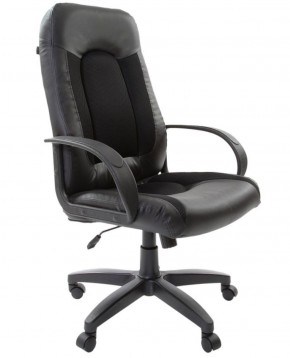 Кресло офисное BRABIX "Strike EX-525" (экокожа черная, ткань черная) 531381 в Новоуральске - novouralsk.ok-mebel.com | фото