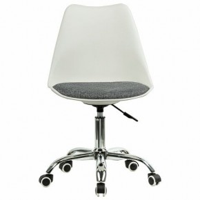 Кресло стул BRABIX "Eames MG-310 CH", хром, пластик белый, ткань серая, 532924 в Новоуральске - novouralsk.ok-mebel.com | фото