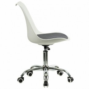 Кресло стул BRABIX "Eames MG-310 CH", хром, пластик белый, ткань серая, 532924 в Новоуральске - novouralsk.ok-mebel.com | фото 3