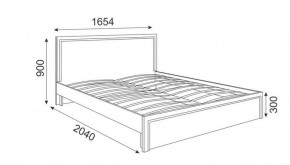 Кровать 1.6 М07 Стандарт с основанием Беатрис (Орех гепланкт) в Новоуральске - novouralsk.ok-mebel.com | фото