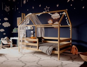 Кровать-домик 80*160 без покраски в Новоуральске - novouralsk.ok-mebel.com | фото 2