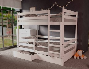 Кровать двухъярусная без крыши 80*160 Белый в Новоуральске - novouralsk.ok-mebel.com | фото
