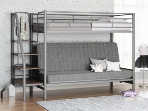 Кровать двухъярусная с диваном "Мадлен-3" (Серый/Серый) в Новоуральске - novouralsk.ok-mebel.com | фото 1