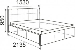 Кровать Изабелла с латами Newtone cacao 1400x2000 в Новоуральске - novouralsk.ok-mebel.com | фото 5