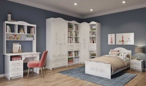 KI-KI КРД900.1 Кровать 900 (белый/белое дерево) в Новоуральске - novouralsk.ok-mebel.com | фото 2