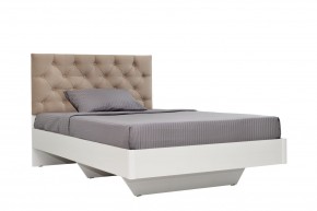 Кровать Милана (1200) Каретная стяжка, на щитах в Новоуральске - novouralsk.ok-mebel.com | фото