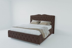 Кровать Нягань с ПМ 2000 (экокожа коричневая) в Новоуральске - novouralsk.ok-mebel.com | фото