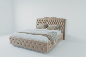 Кровать Нягань с ПМ 800 (велюр светло-серый) в Новоуральске - novouralsk.ok-mebel.com | фото 2
