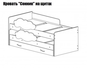 Кровать выкатная Соник (800*1900) в Новоуральске - novouralsk.ok-mebel.com | фото 2