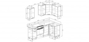 Кухонный гарнитур Антик 2000*1200 (Стол. 26мм) в Новоуральске - novouralsk.ok-mebel.com | фото 2