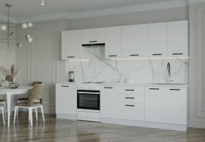 Кухонный гарнитур Белый Глянец 3000 (Стол. 26мм) в Новоуральске - novouralsk.ok-mebel.com | фото
