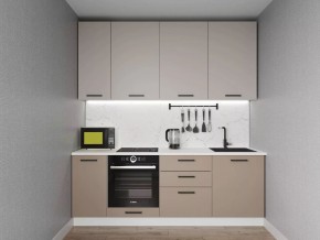 Кухонный гарнитур Каппучино 2200 h950 (Стол. 38мм) в Новоуральске - novouralsk.ok-mebel.com | фото