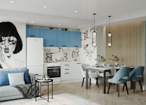 Кухонный гарнитур Капри 2550 (Стол. 26мм) в Новоуральске - novouralsk.ok-mebel.com | фото