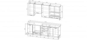 Кухонный гарнитур Меренга 2400 h950 (Стол. 38мм) в Новоуральске - novouralsk.ok-mebel.com | фото 2