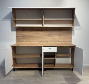 Кухонный гарнитур «Монако» 2.0 м Серия 2 МДФ с фрезеровкой (Дуб Золотой/Графит) в Новоуральске - novouralsk.ok-mebel.com | фото 7