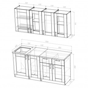 Кухня Симона Демо 1700 (Венга/Дуб Сонома) в Новоуральске - novouralsk.ok-mebel.com | фото 2
