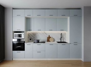 Кухонный гарнитур Смоки 3400 (Стол. 26мм) в Новоуральске - novouralsk.ok-mebel.com | фото
