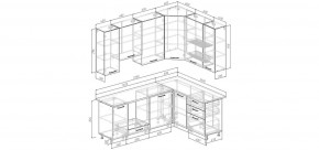 Кухонный гарнитур Старое Дерево 2200*1600 h950 (Стол. 38мм) в Новоуральске - novouralsk.ok-mebel.com | фото 2