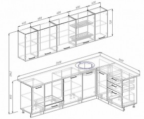 Кухонный гарнитур угловой Бланка 2600х1600 (Стол. 26мм) в Новоуральске - novouralsk.ok-mebel.com | фото 2