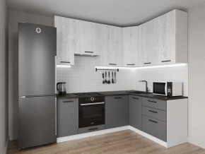 Кухонный гарнитур угловой Санторини 2200*1600 h950 (Стол. 38мм) в Новоуральске - novouralsk.ok-mebel.com | фото