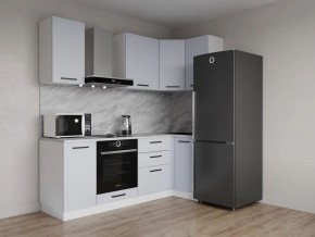Кухонный гарнитур угловой Смоки 2200*1000 (Стол. 38 мм) в Новоуральске - novouralsk.ok-mebel.com | фото