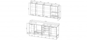 Кухонный гарнитур Умбра 2200 h950 (Стол. 26мм) в Новоуральске - novouralsk.ok-mebel.com | фото 2