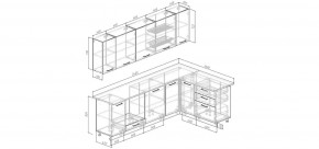 Кухонный гарнитур Умбра 2600*1600 (Стол. 26мм) в Новоуральске - novouralsk.ok-mebel.com | фото 2