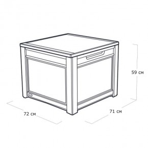 Квадратный сундук Cube Rattan 208 л в Новоуральске - novouralsk.ok-mebel.com | фото 4