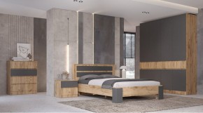 ЛЕНОРА Спальный гарнитур (модульный) графит в Новоуральске - novouralsk.ok-mebel.com | фото