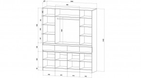 ЛЕНОРА Спальный гарнитур (модульный) графит в Новоуральске - novouralsk.ok-mebel.com | фото 9